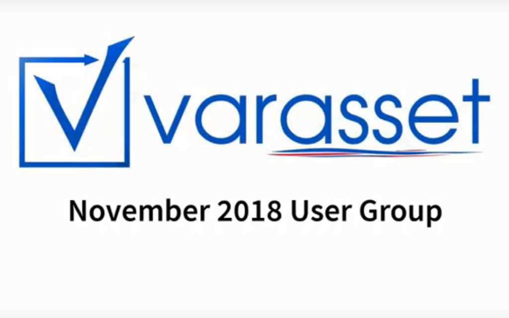 Image for Varasset November 2018 User Group
